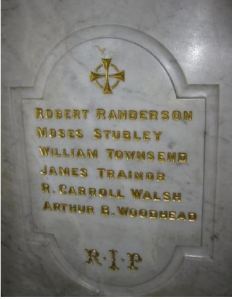 Robert Randerson, remembered on Batley St Mary's War Memorial 